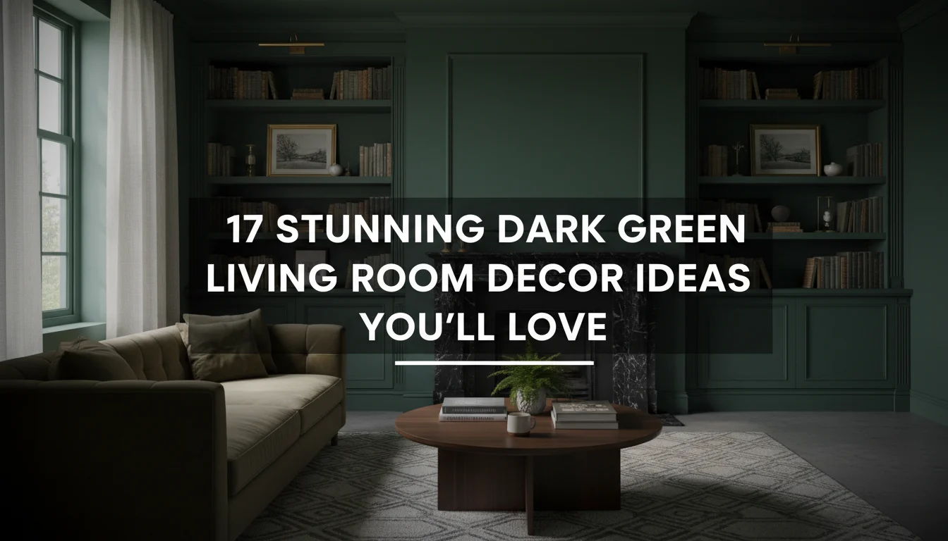 17 Stunning Dark Green Living Room Decor Ideas You'll Love