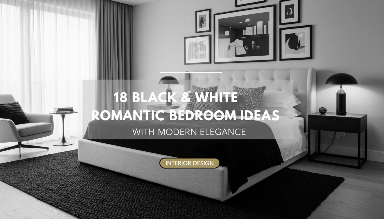 18 Black & White Romantic Bedroom Ideas with Modern Elegance
