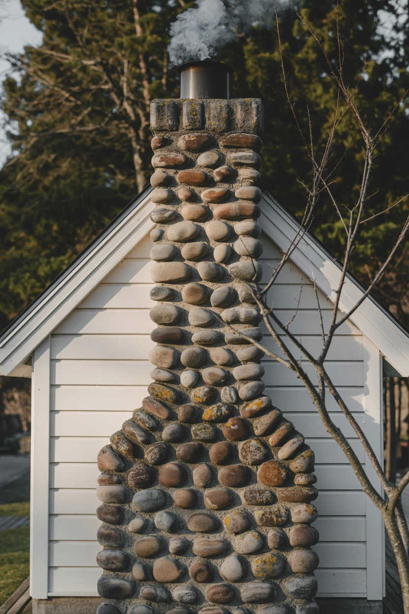 The Cottage with a Cobblestone Chimney