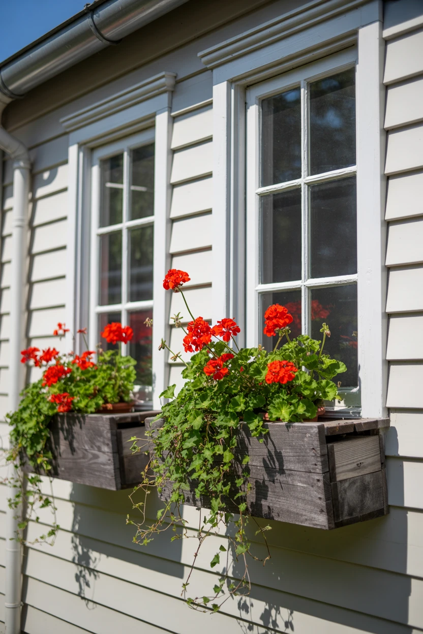 The Burst of Color from Window Boxes
