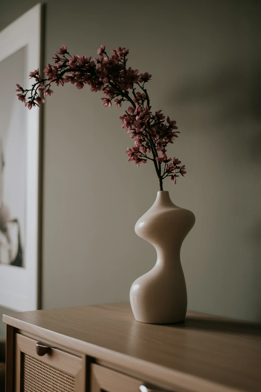 Use a Single, Dramatic Stem in a Beautiful Vase