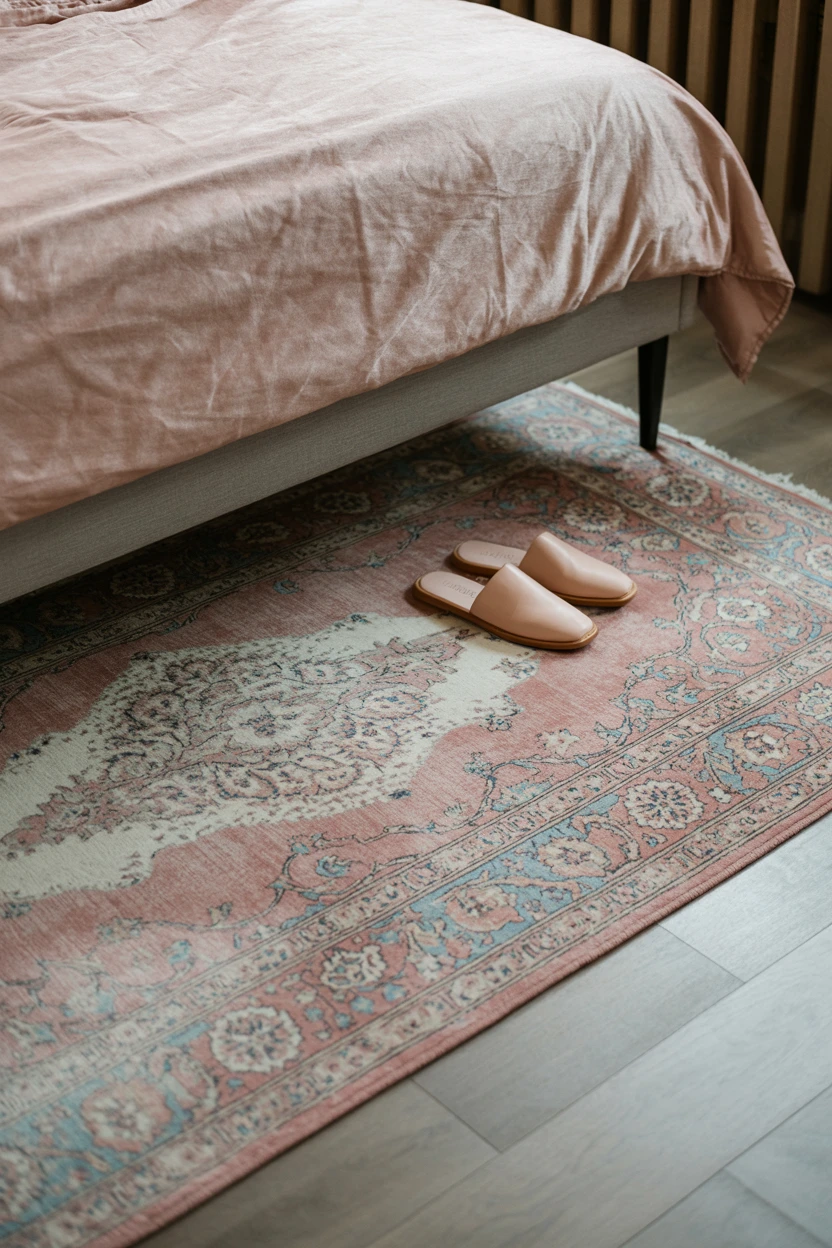Ground the Space with a Vintage-Style Rug