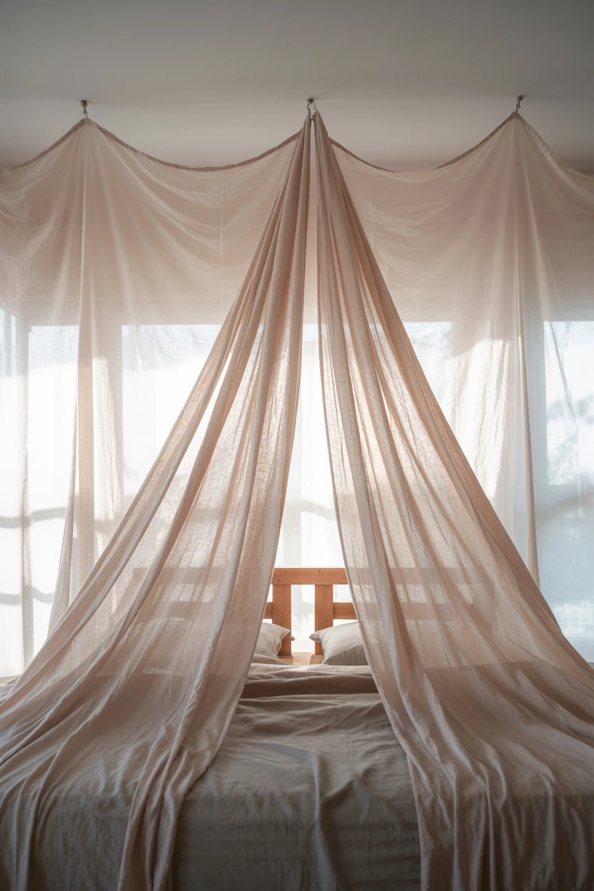 Create a Faux Canopy with Draping Fabric
