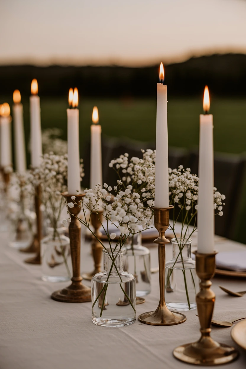 Romantic Glow with Tall Taper Candles