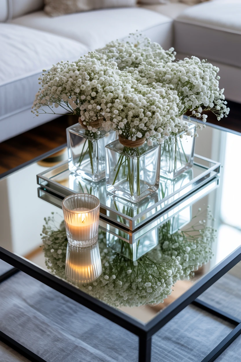 A Glamorous Display on a Mirrored Tray
