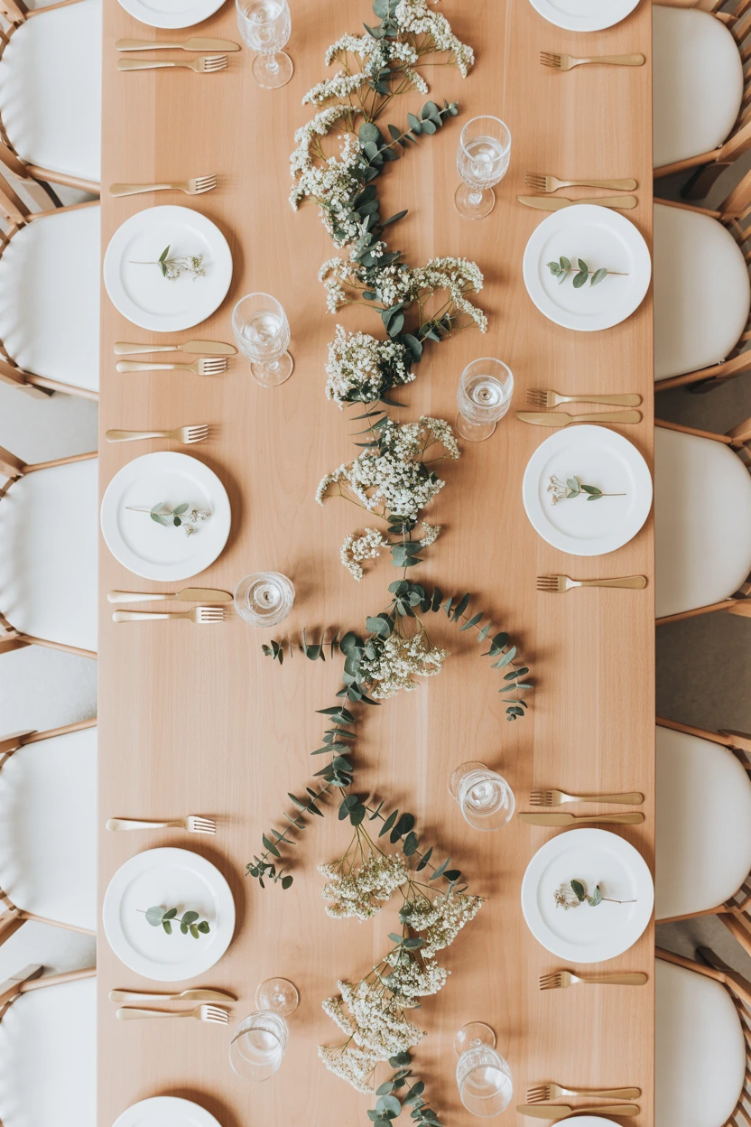 A Delicate Garland as a Table Runner