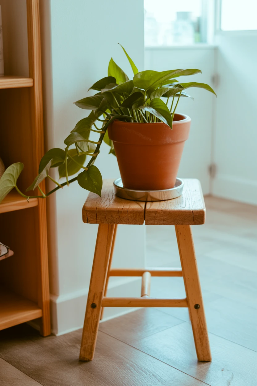 A Small Wooden Stool or Riser
