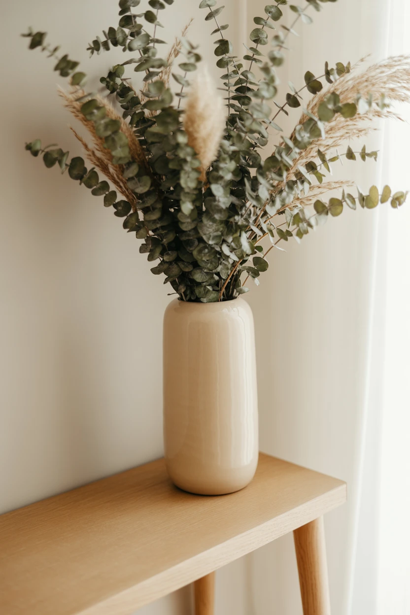 Dried Natural Stems like Eucalyptus or Pampas Grass