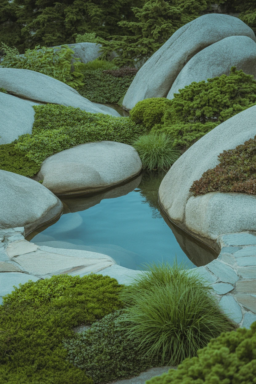 Frame the Pool with Natural Boulder Landscaping