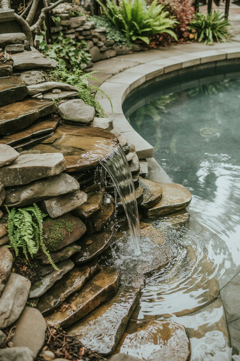 Add a Cascading Stone Water Feature