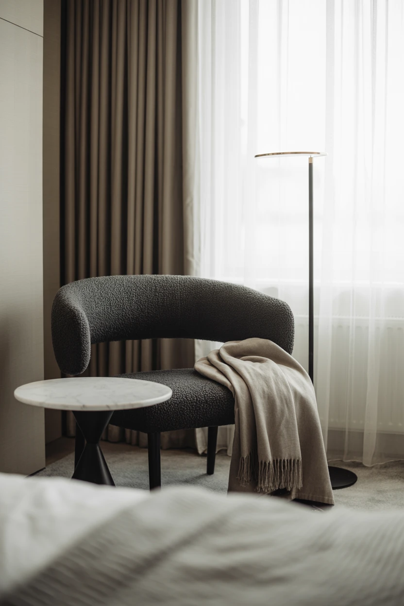 A Single Black Accent Chair