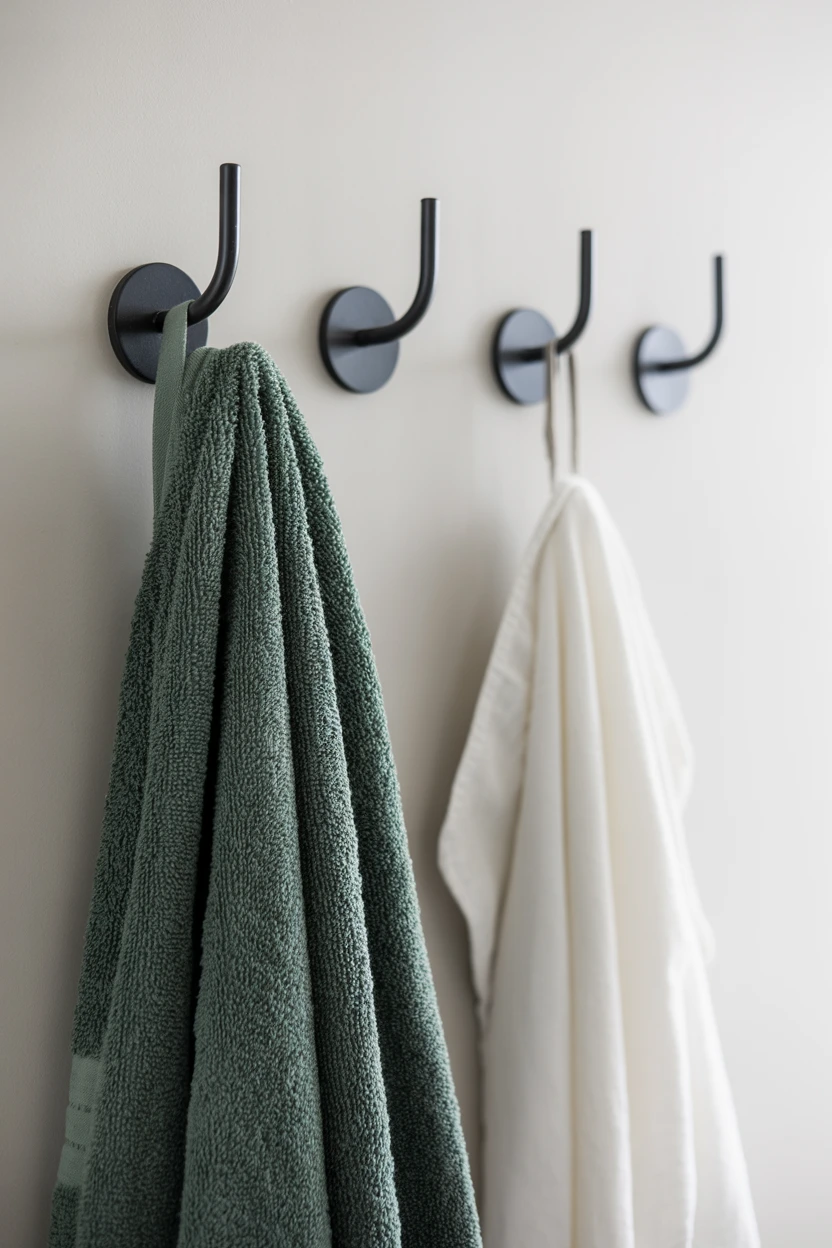 Swap Out Standard Towel Bars for Modern Hooks