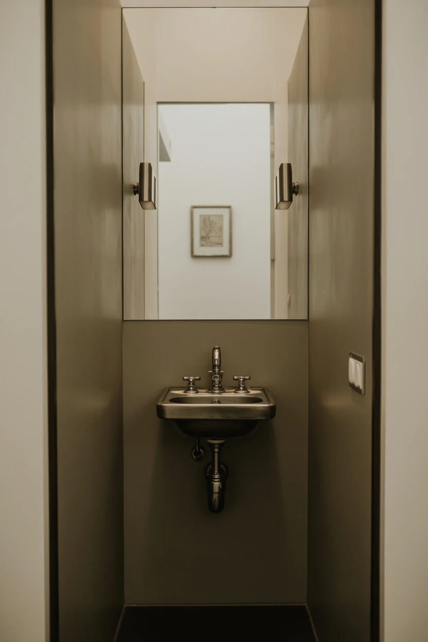 Install a Wall-to-Wall Mirror on the Sink Wall