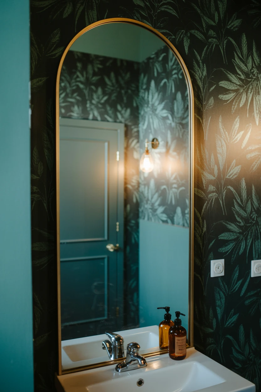 Hang an Oversized Arched Mirror to Create an Illusion of Depth