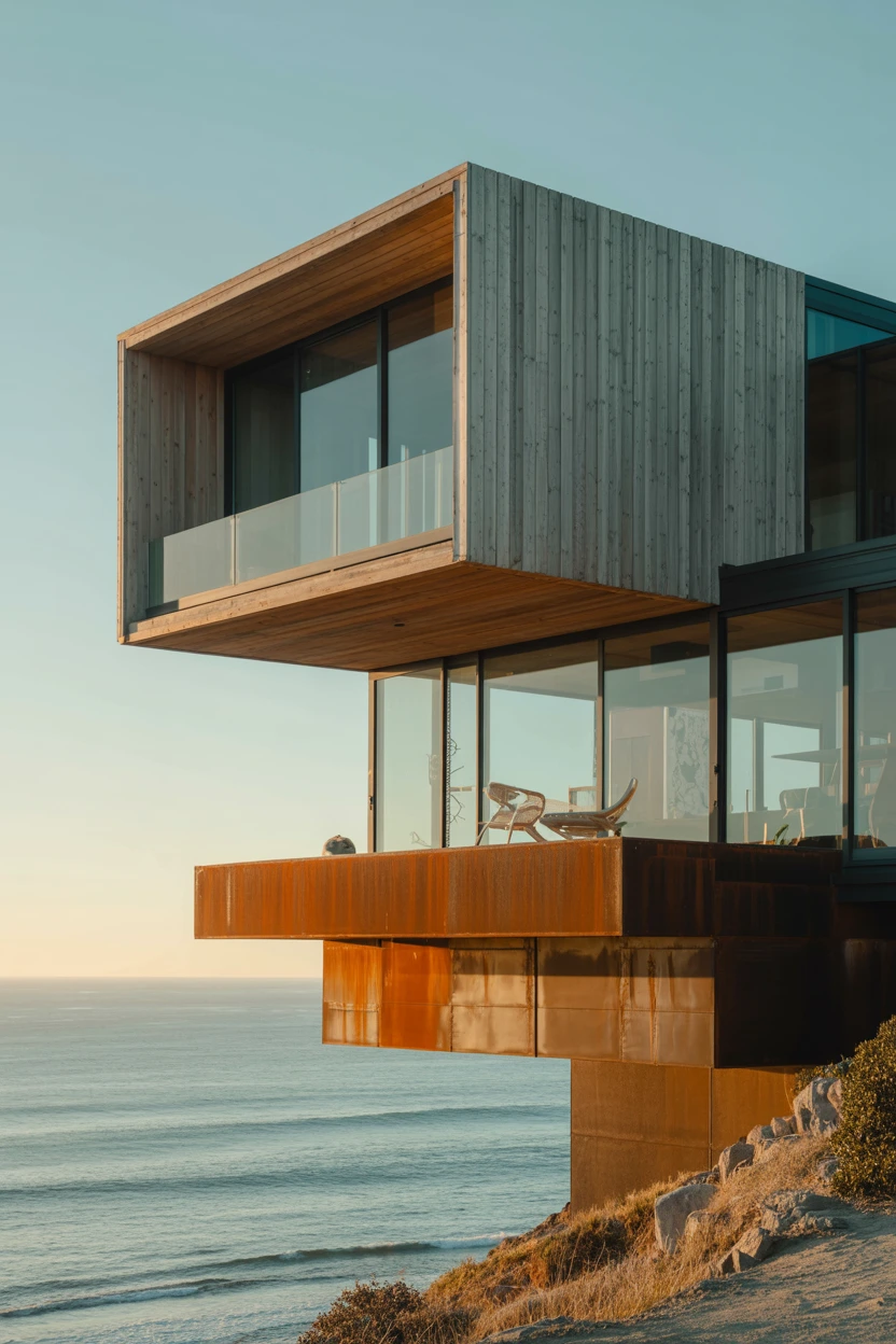 Cantilevered Design Overlooking the Dunes