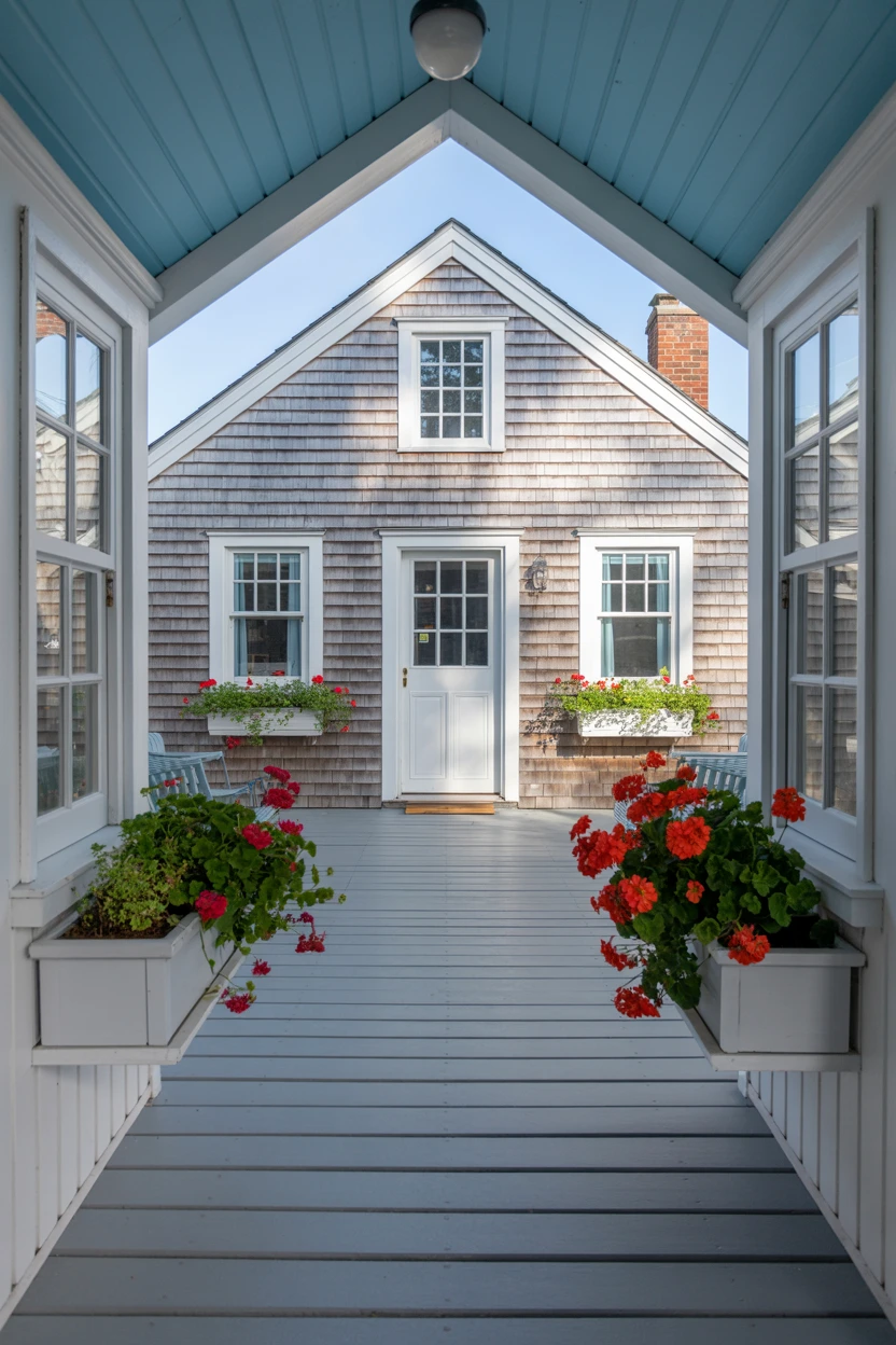 Cape Cod Style with a Haint Blue Porch Ceiling
