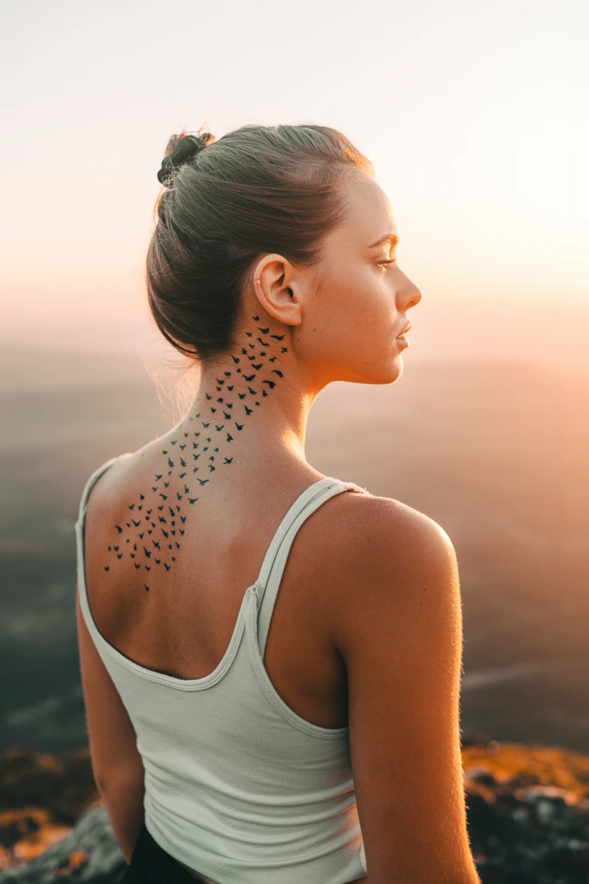 A Flock of Birds in Flight