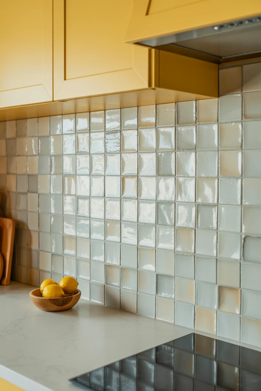 Introduce Texture and Shine with a Pearlescent Zellige Tile Backsplash
