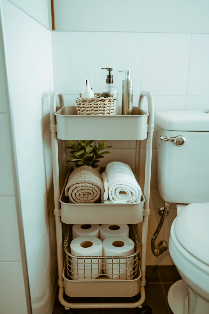 Organize with a Three-Tiered Rolling Cart