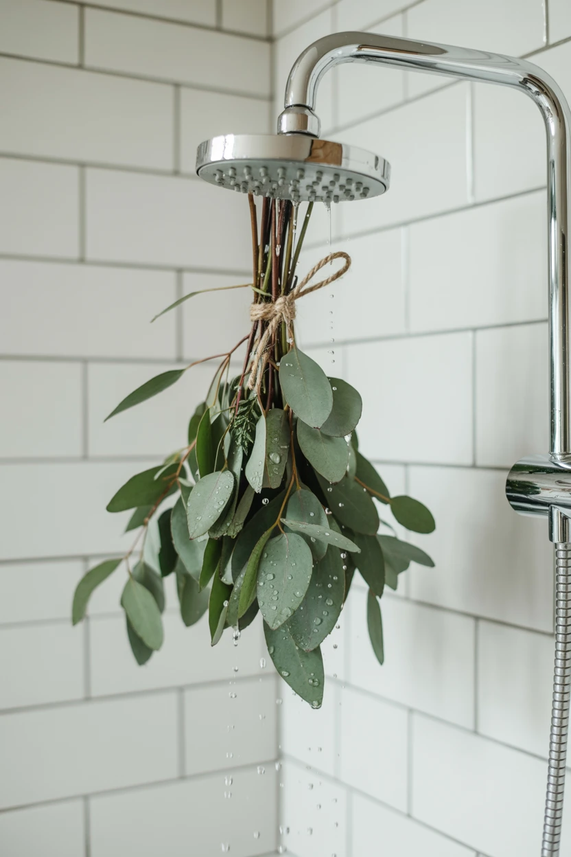 Hang Eucalyptus from the Shower Head