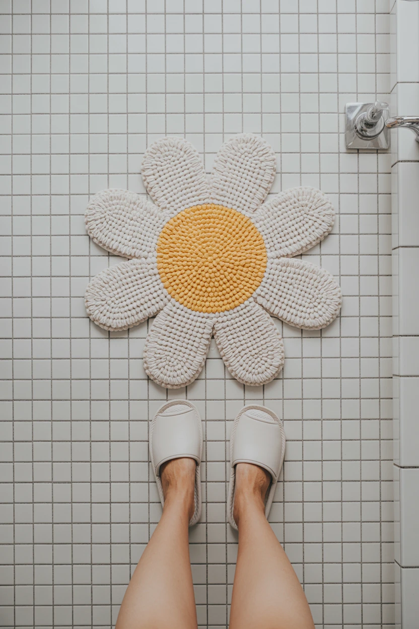 Choose a Tufted Bath Mat with a Fun Shape or Pattern
