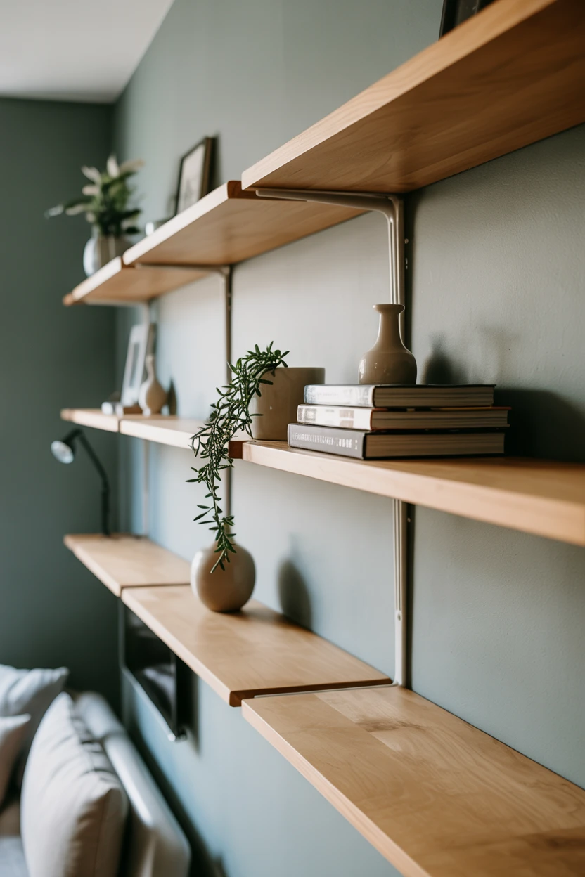Floating Shelves for Storage