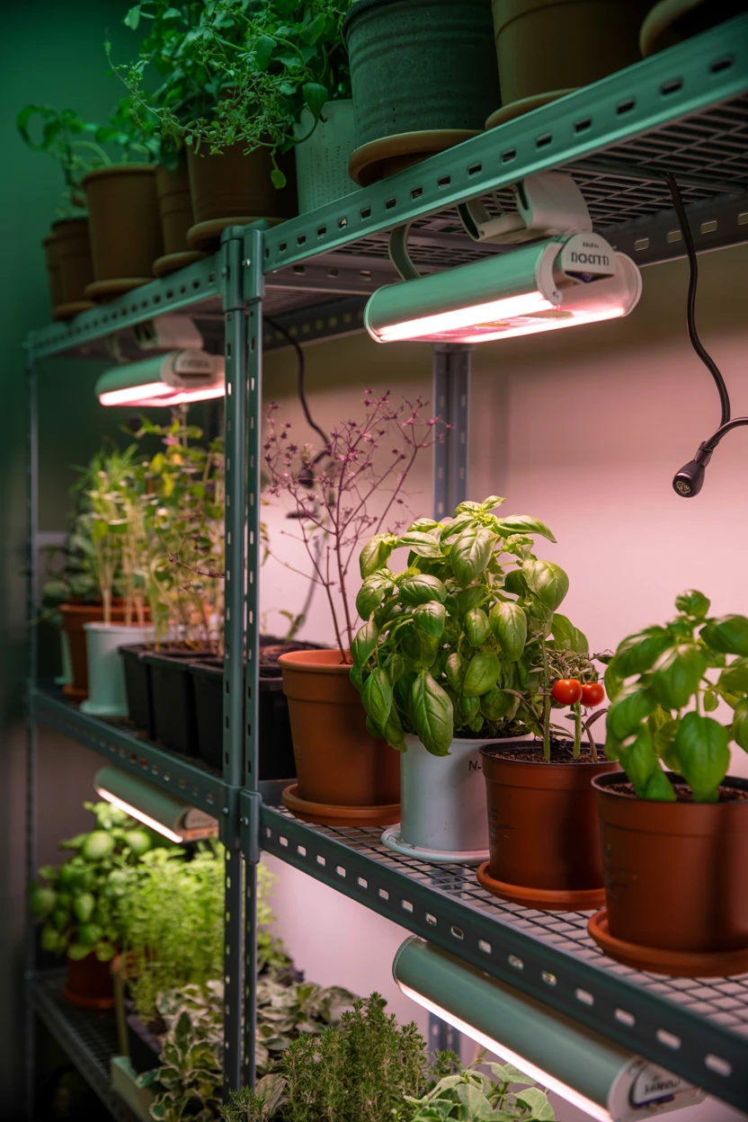 An Indoor Garden with Smart Grow Lights