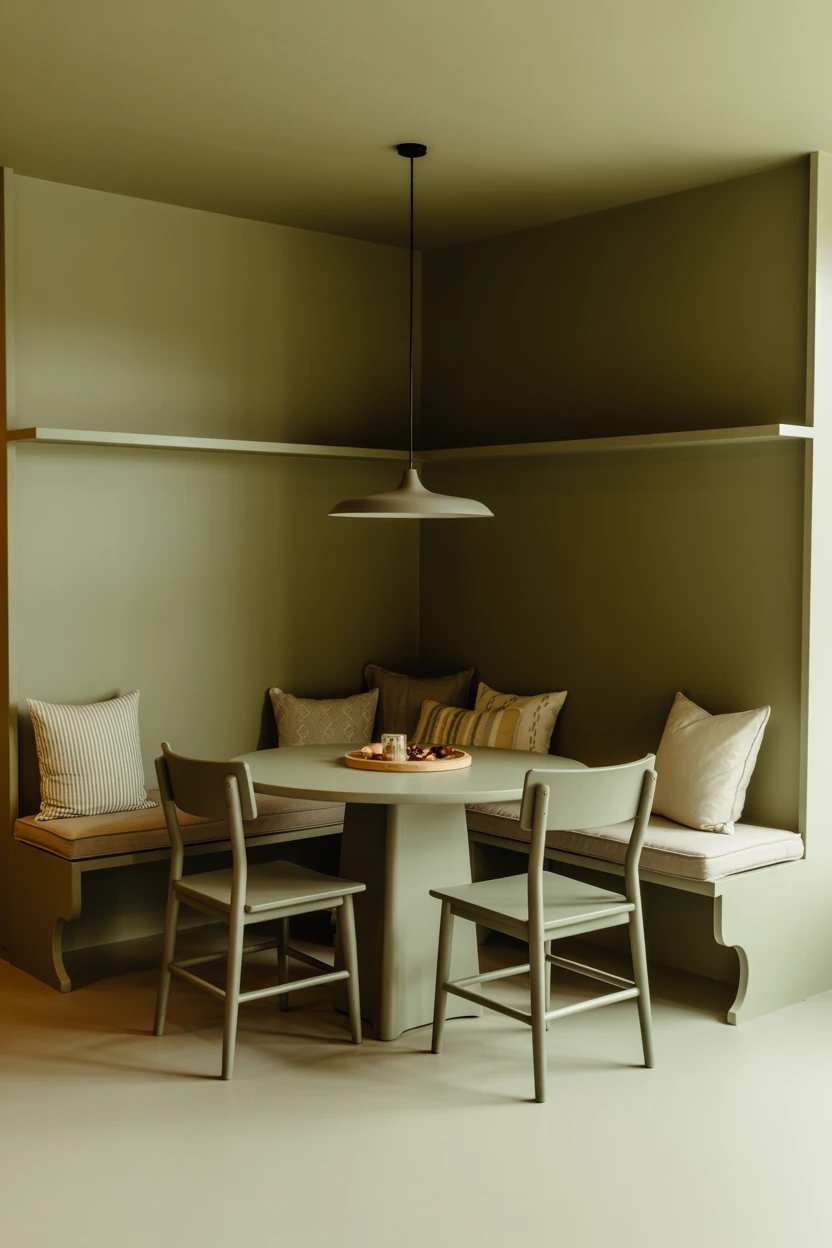 Built-In Banquette Seating for a Game Corner