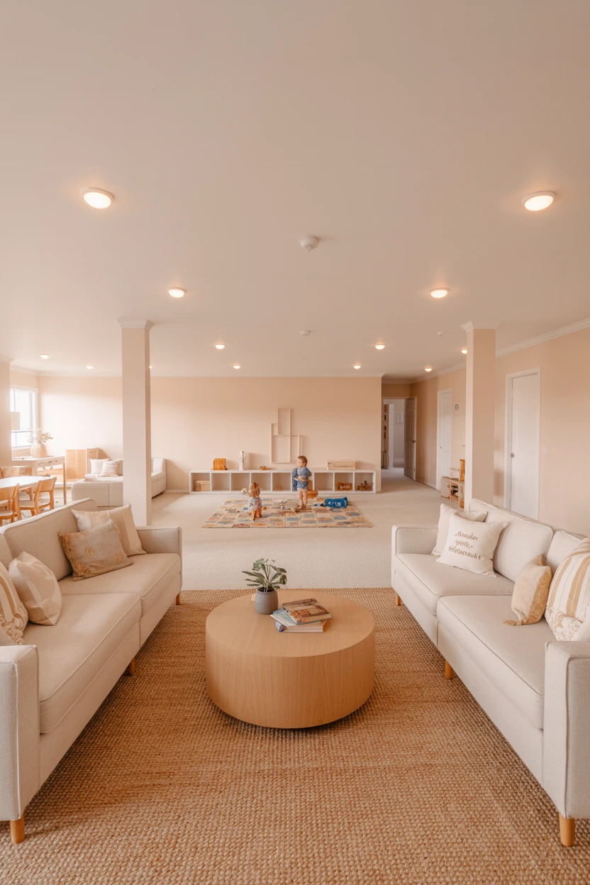 The Light and Bright Multi-Zone Family Room