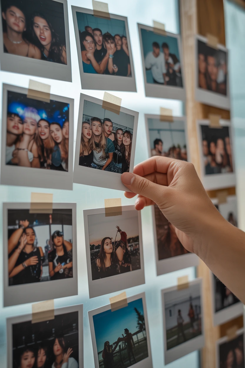 A Polaroid Photo Wall