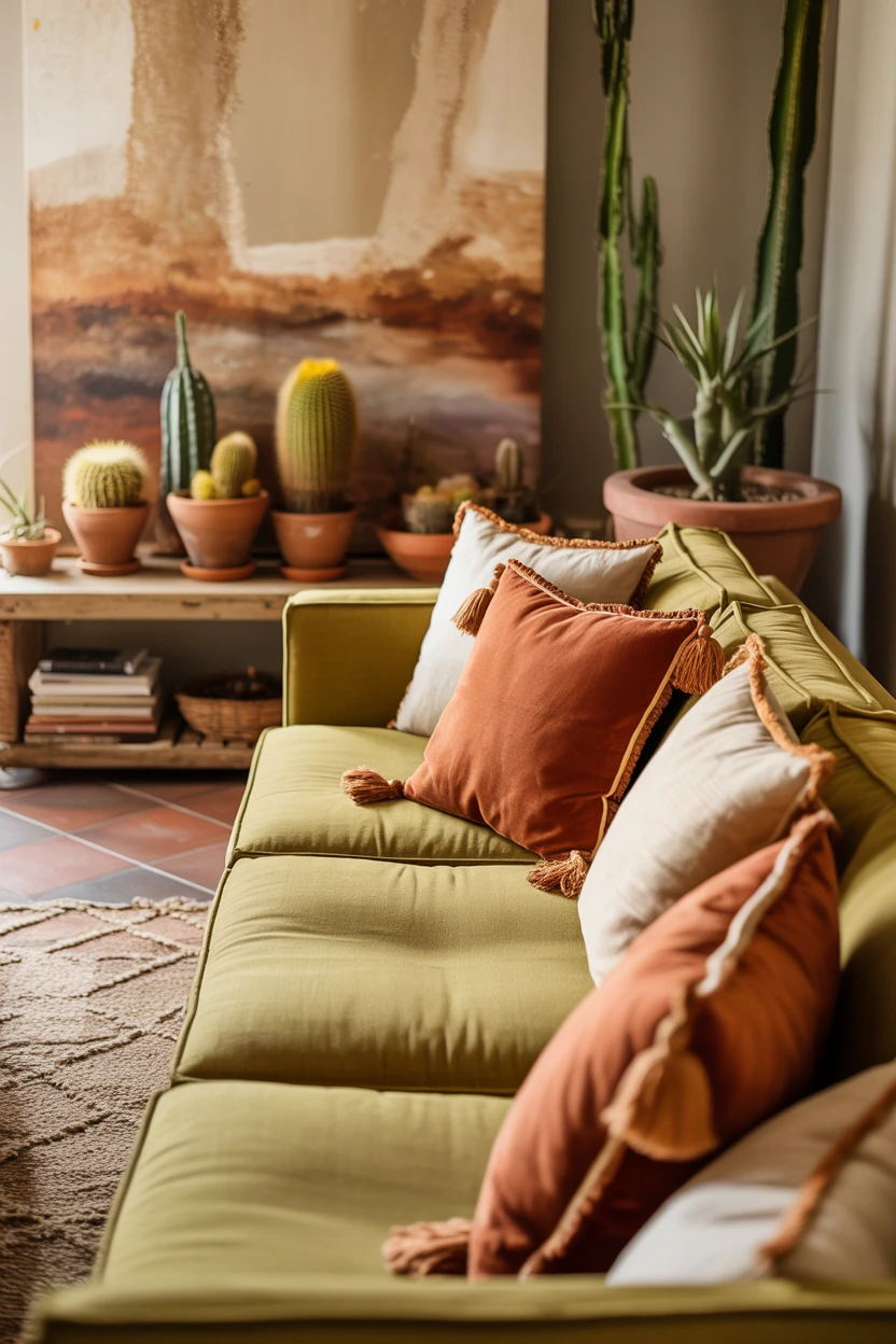 Create a Warm, Earthy Vibe with Moss Green and Terracotta