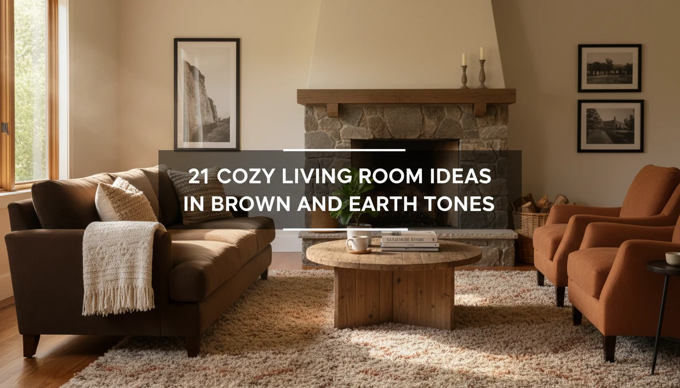 21 Cozy Living Room Ideas in Brown and Earth Tones