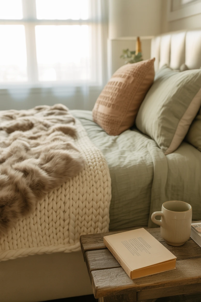 Layered Textures with Plush Throws