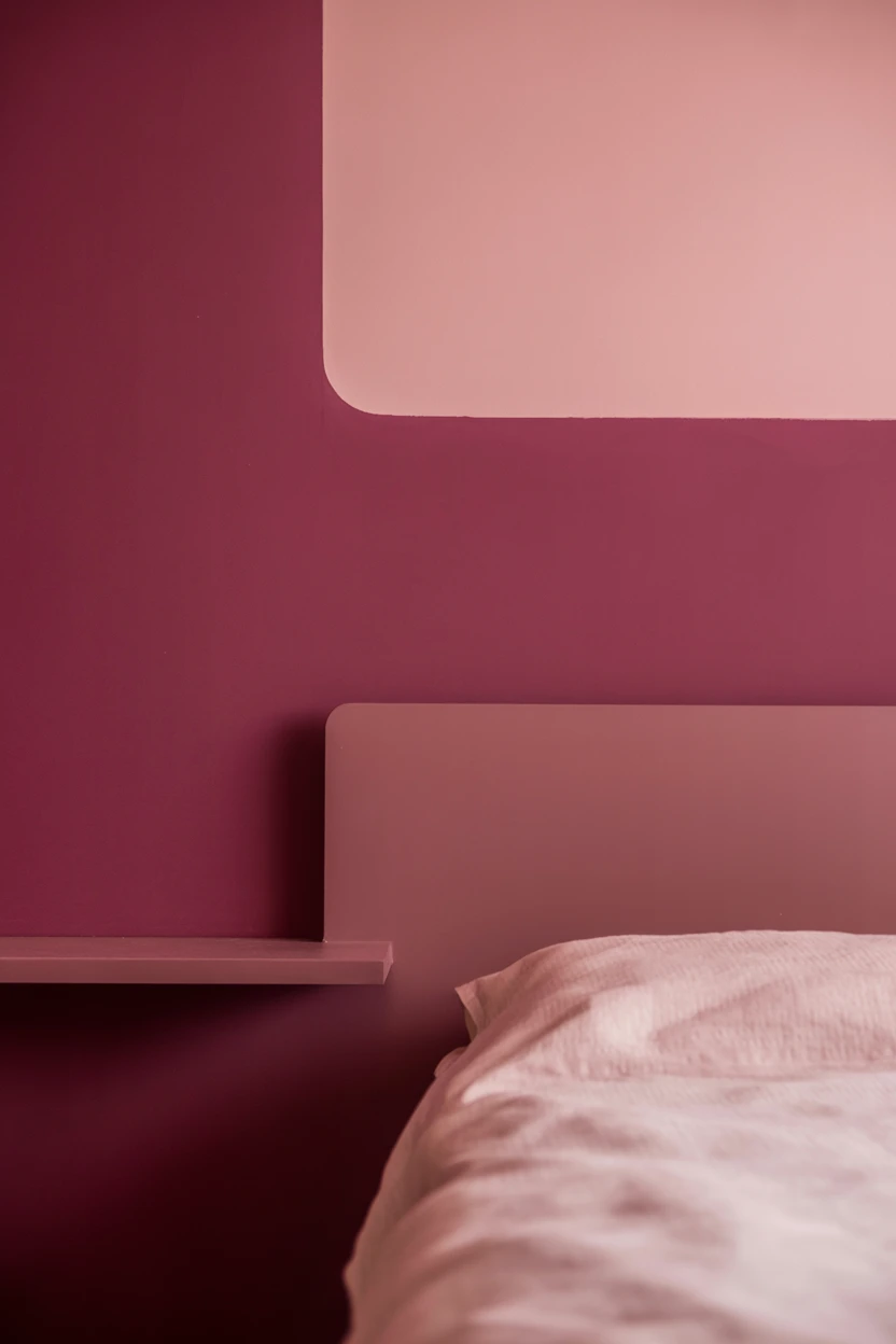 Modern Color Blocking with Burgundy and Blush