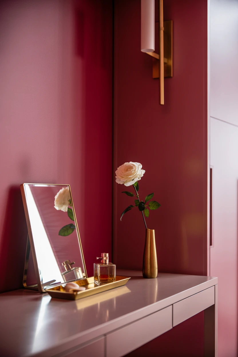 An Elegant Burgundy and Gold Color Scheme