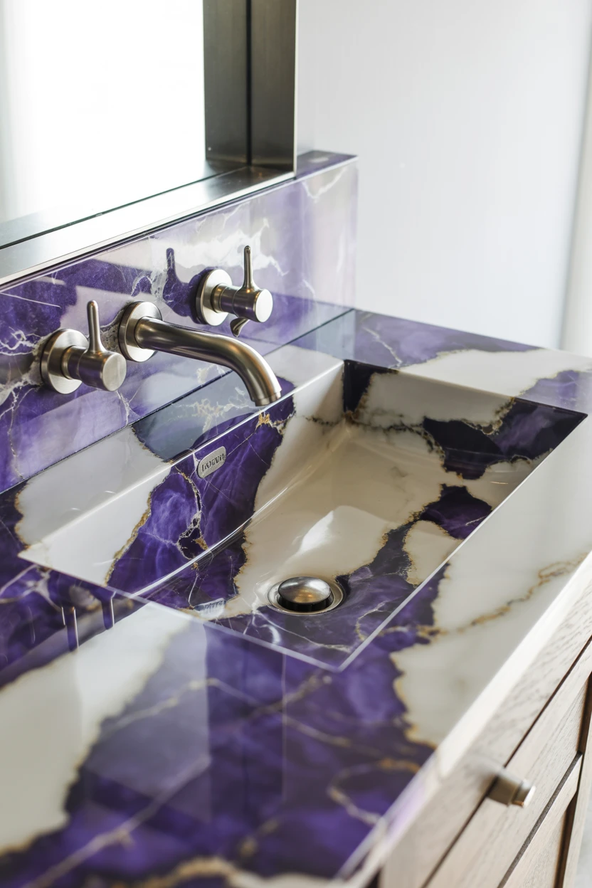 Choose an Integrated Marble Sink for a Sculptural Look