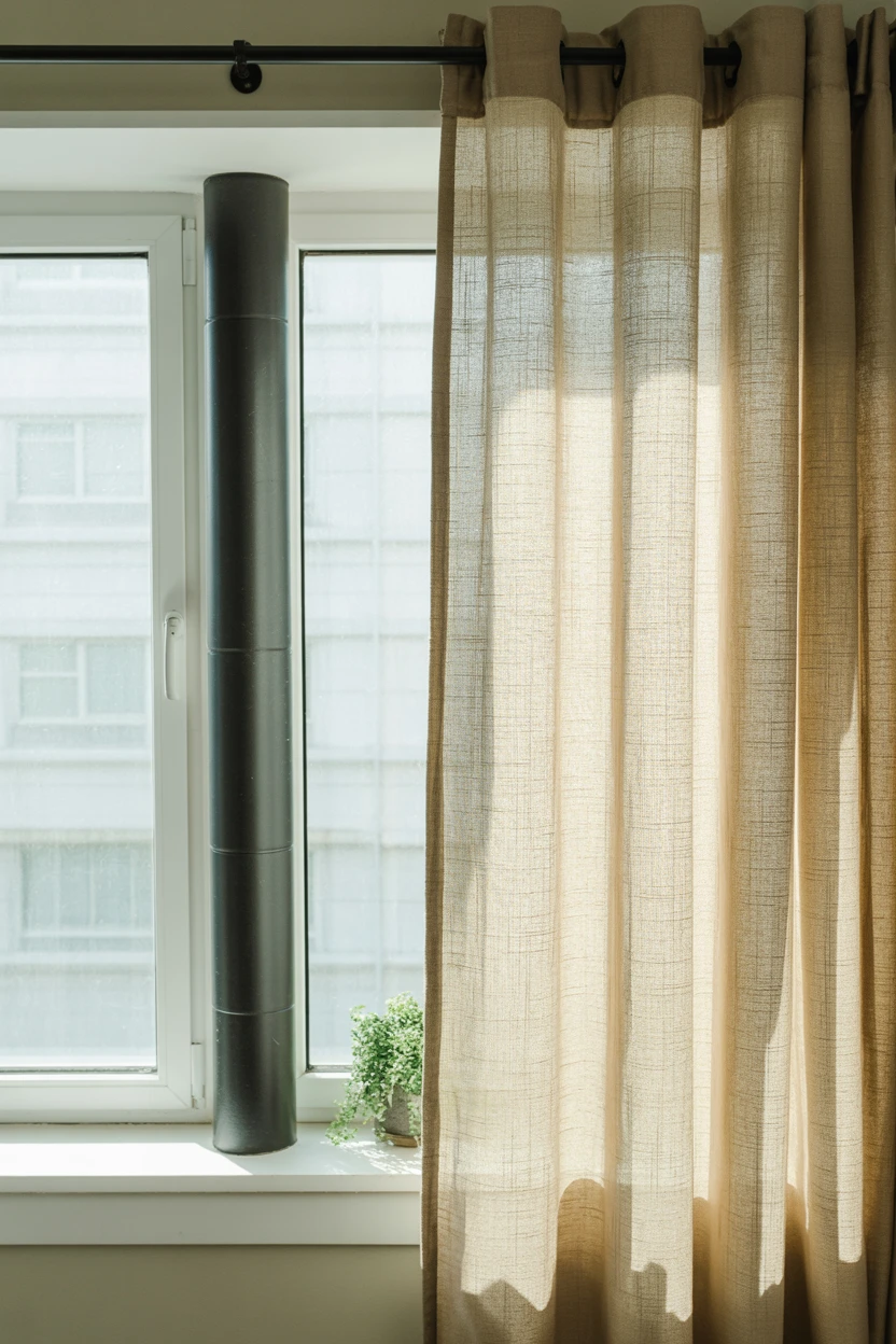 Soften the Windows with No-Drill Curtain Rods