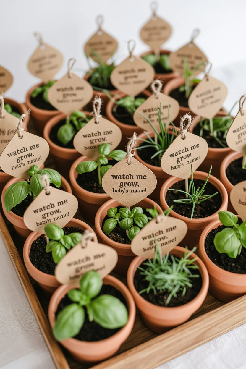 Watch Me Grow Potted Herb or Plant Favors