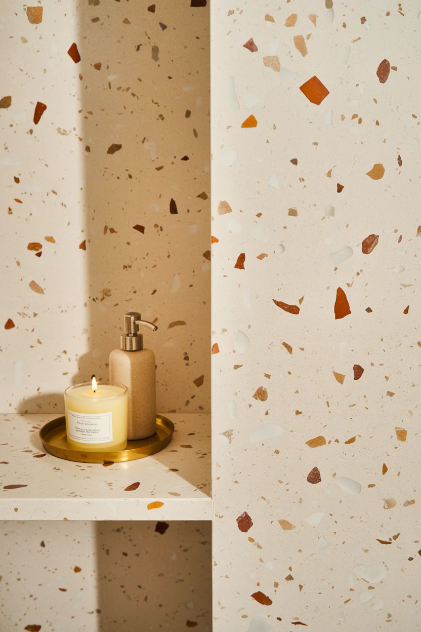Terrazzo with Warm-Toned Chips