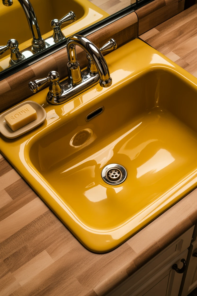 A Colored Porcelain Sink
