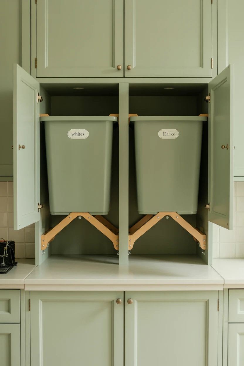 Implement a Tilt-Out Hamper System