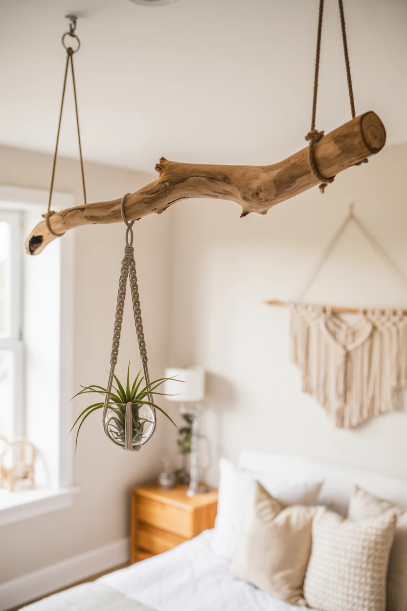 A Wooden Branch for Hanging Decor