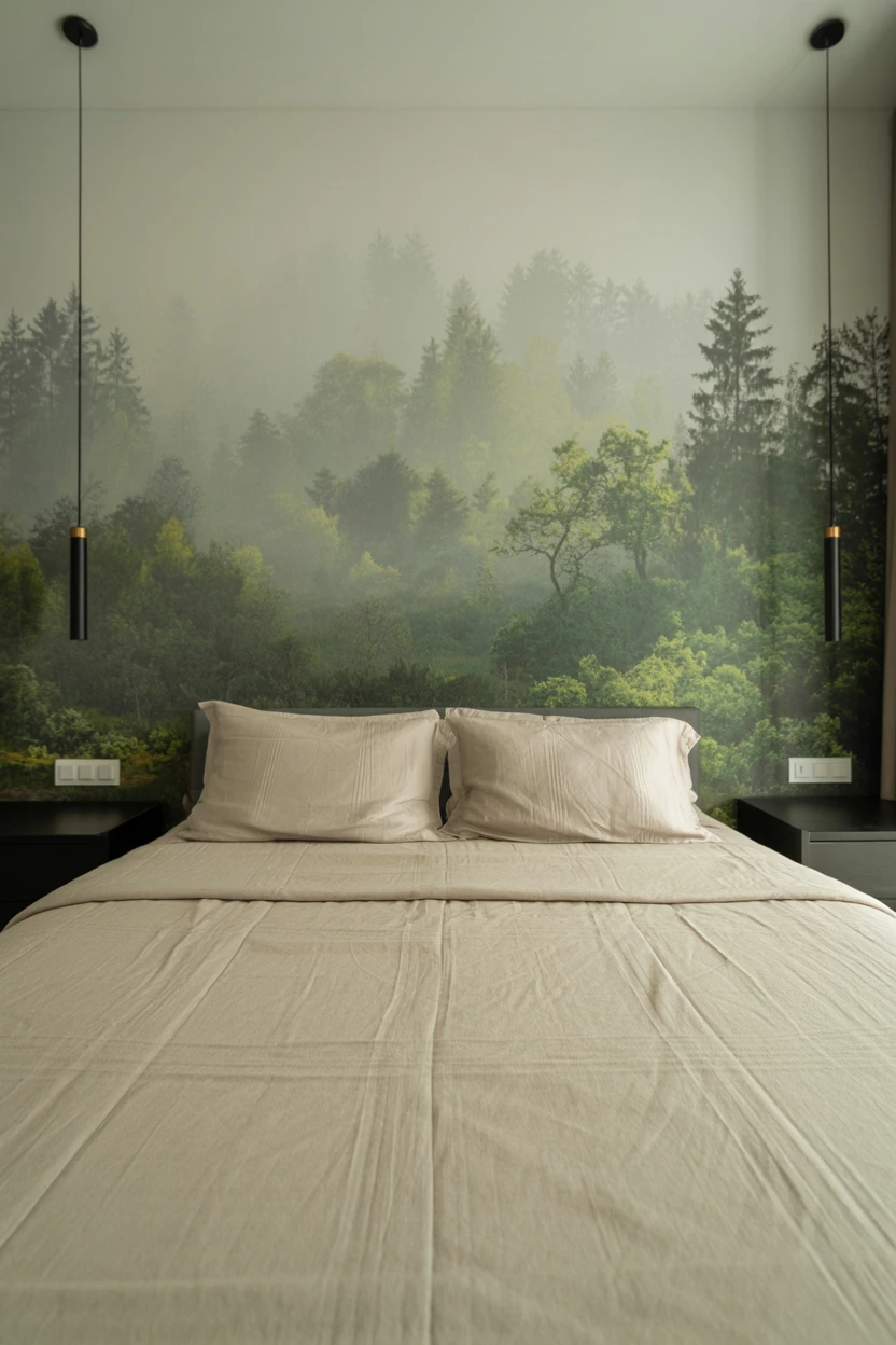 A Subtle Botanical Mural