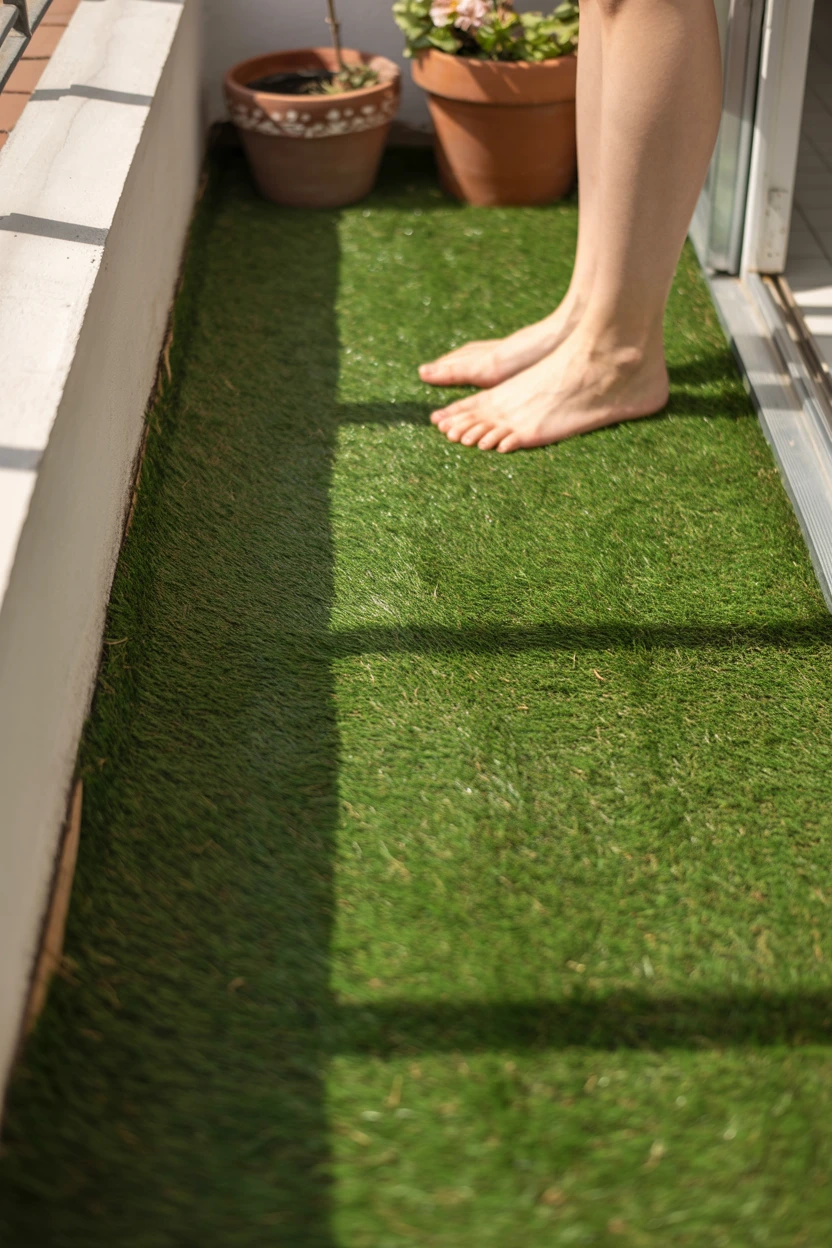 Lay Down Faux Grass Turf