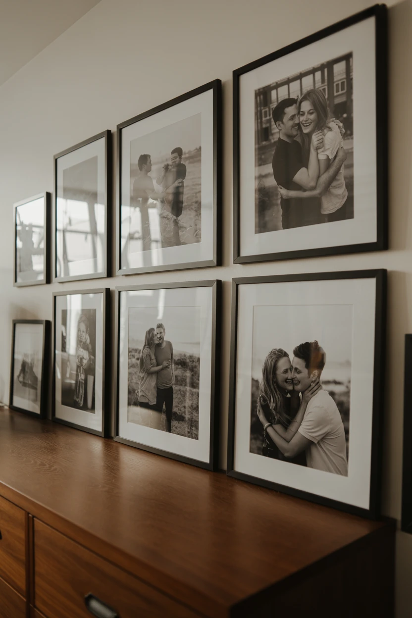 Create a Memory Wall with Soft, Black-and-White Photos