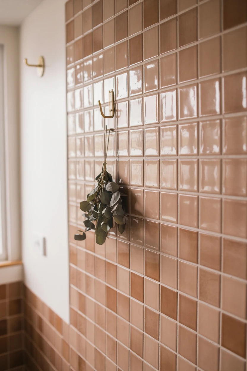 A Striking Herringbone Terracotta Wall