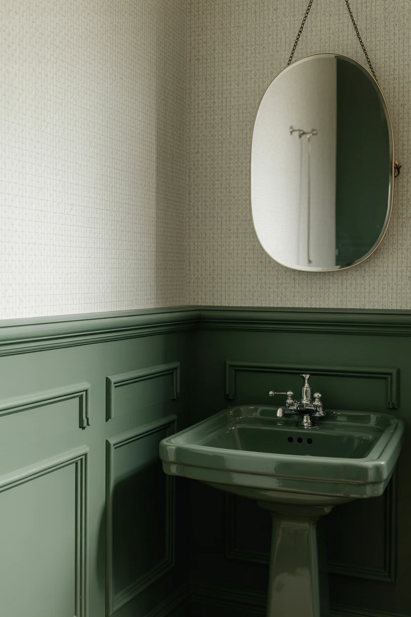 Wainscoting in a Deep Hue