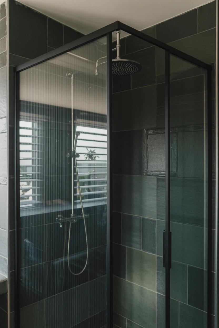 Smoked Glass Shower Screen