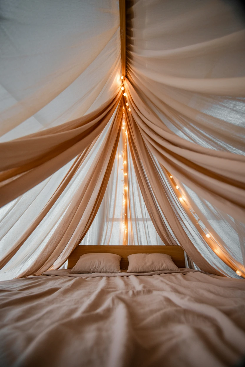 Draped Fabric for a Tent-Like Feel