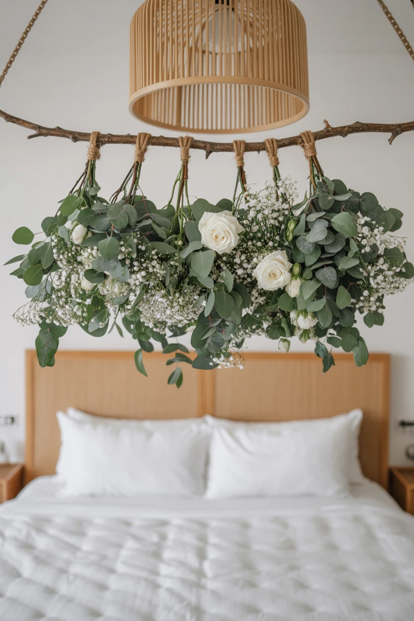 A Hanging Floral Installation